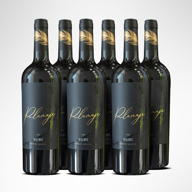 6 X Plumaje Malbec Wine